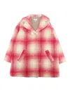 Magil Checked Coat In Fuchsia