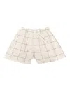 Magil Checked Short In Cream/beige Color In Multi