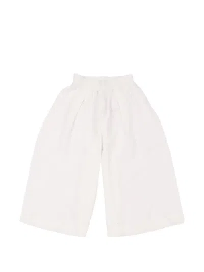 Magil Kids' Crop Crêpe Trousers In White