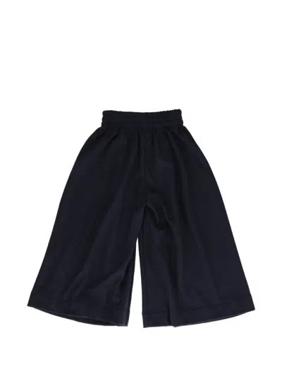 Magil Kids' Elasticated-waistband Wide-leg Trousers In Blue