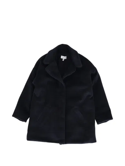 Magil Kids' Embroidered Notched-lapel Coat In Blue