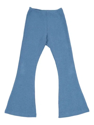 Magil Kids' Flared Cotton Leggings In Blue