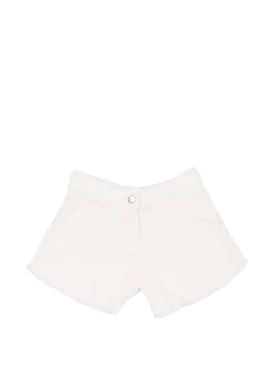 Magil Kids' Frayed Denim Shorts In White