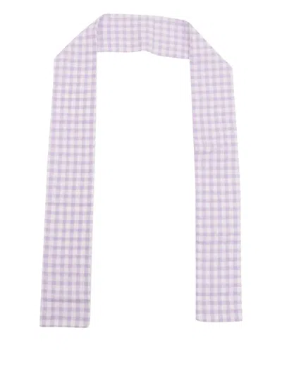 Magil Kids' Gingham-check Belt In Purple