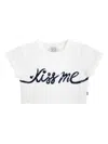 Magil Letter-print Cropped T-shirt In White