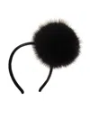 Magil Maxi Pom Pon Headband In Black