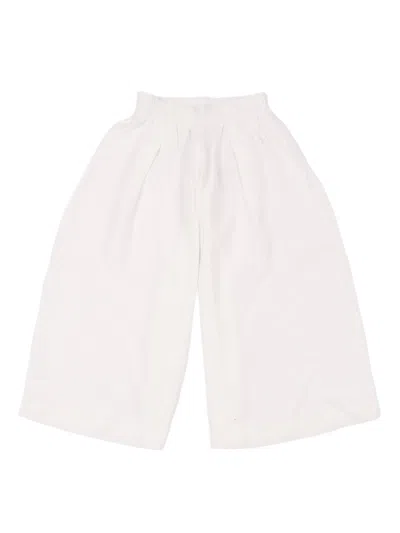 Magil Kids'  Pantalone Crepe Di Viscosa In White