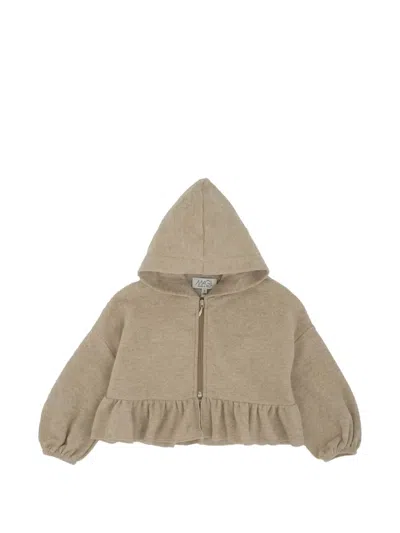Magil Kids' Ruffled Hoodie In Neutrals