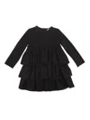 Magil Ruffled Milano Stitching Dress In Black