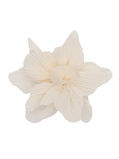 Magil Kids'  Spilla Tessuto Plisse In White