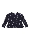 Magil Star-print Ruffled Top In Black