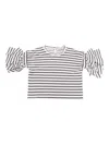Magil Striped Ruffled T-shirt In Multi