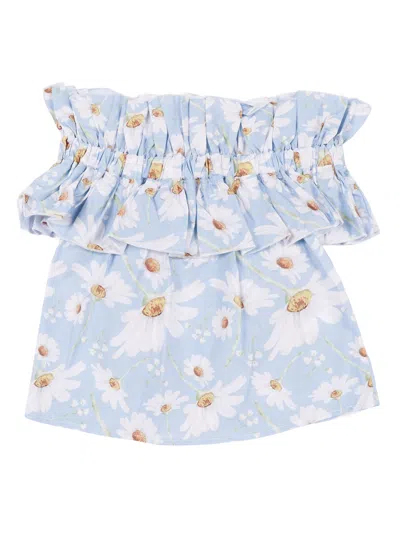 Magil Kids'  Top Arricciato Popeline Fantasia In Multi