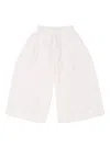 Magil 粘胶绉纱长裤 In White