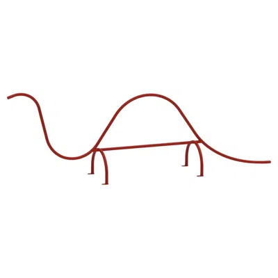 Pre-owned Magis Animal Factory - Dinosaur Outdoor Sculpture / Children's Play Object In Brown