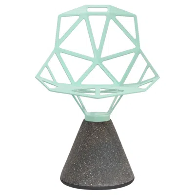 Pre-owned Magis Chair  Chair_one - Natural Concrete Base & Mint Aluminium Seat In Blue