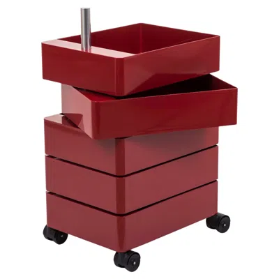 Pre-owned Magis Drawer Unit On Wheels  360° Design Konstantin Grcic - 5 Drawers - Bordeaux In Brown