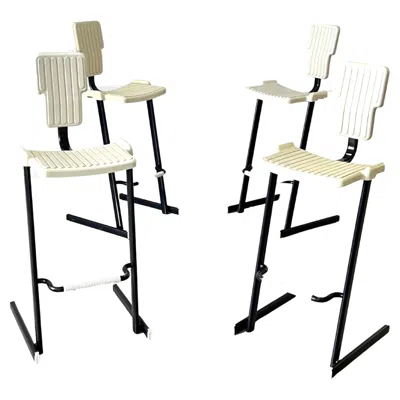 Pre-owned Magis Italian 20th Century Modernist  Condor Andries And Hiroko Van Onck Stools In Sand