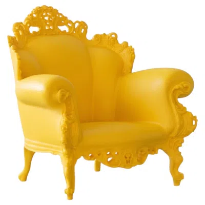 Pre-owned Magis Proust Italian Postmodern Outdoor Armchair By Alessandro Mendini, Yellow