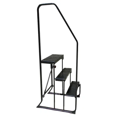 Pre-owned Magis Roberto Bonetto For  Italian Modernist Scalo Fold Up Three Step Stool In Black