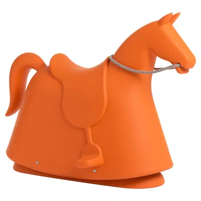 Pre-owned Magis Rocky Rocking Horse For Kids/rocking Chair For Kids - Marc Newson - Orange