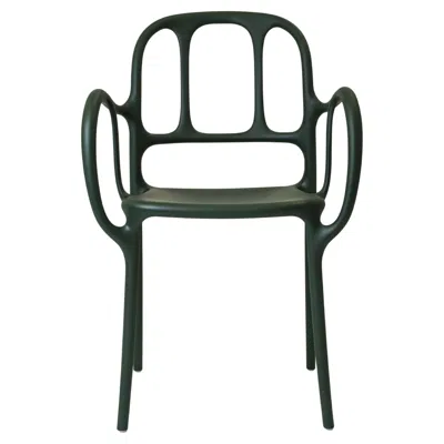 Pre-owned Magis Set Of 2 Mila' Chair In Dark Green By Jaime Hayon For