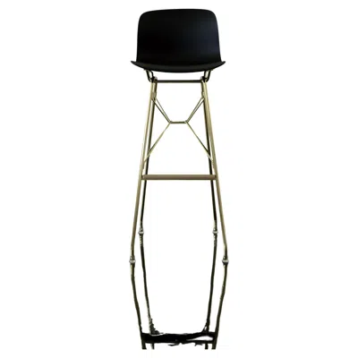 Pre-owned Magis Set Of 2 Troy Stool In Black By Marcel Wanders For