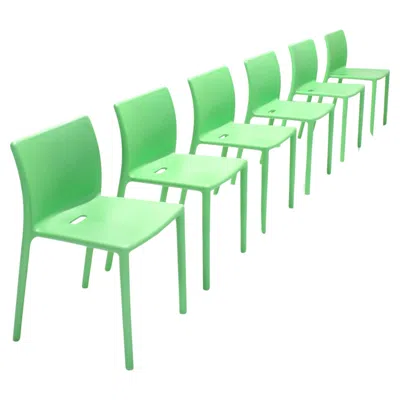 Pre-owned Magis Set Of 6 Air Chairs By Jasper Morrison For , 1999 In Green
