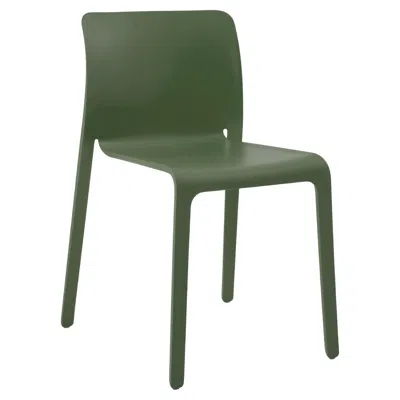 Pre-owned Magis Stackable Chair  First - Stefano Giovannoni - Olive Green - Set Of 4 Chairs