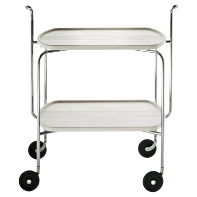 Pre-owned Magis Transit Folding Bar / Serving Trolley By David Mellor, Chromed Steel In Gray