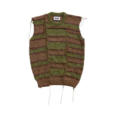 Pre-owned Magliano A Mess Of A Vest 'green Mix' | Men's Size S