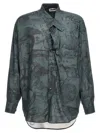 Magliano Casual Shirt With Graphic Print And Front Pocket In Blue