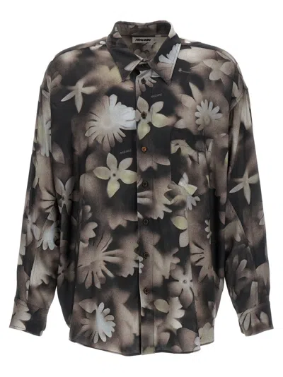 Magliano All-over Floral Print Shirt In Gray