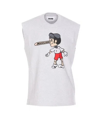 Magliano Beige Cotton Blend Mascotte Tank Top In White