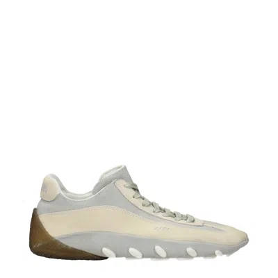 Magliano Beige Leather Low Top Sneakers In Gray