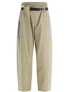 Magliano Nylon Pants With Built-in Belt In Neutrals