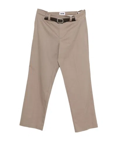 Magliano Belted Casual Pants In Brown
