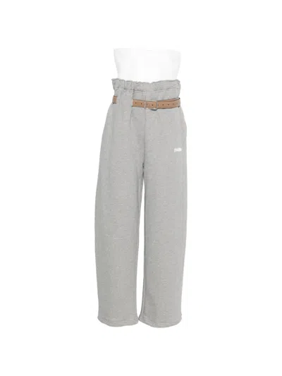 Magliano Belted Trousers In Gray