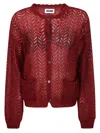 Magliano Logo-detailed Cardigan In Red
