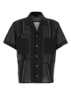 Magliano Cotton Shirt With Patch Pockets And Sheer Fabric In Black