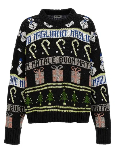 MAGLIANO BLACK INTARSIA SWEATER