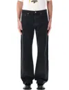 Magliano Braided Back Distressed Denim In Black