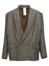 Magliano 'textured Double Breasted Blazer' In Black
