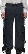 MAGLIANO BLACK STRAP CARGO trousers