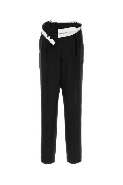 MAGLIANO BLACK WOOL WIDE-LEG LINK PANT