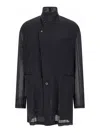 Magliano Sheer Fabric High Collar Front Pockets Jacket