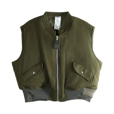 Pre-owned Magliano Bomber Vest 'military Green' | Men's Size M