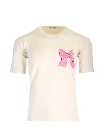 Magliano Off-white Fiocco T-shirt In 10 Intimo White
