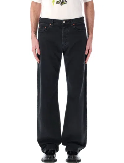 Magliano Braided Back Denim Jeans In Black
