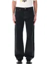Magliano Braided Back Distressed Denim In Black